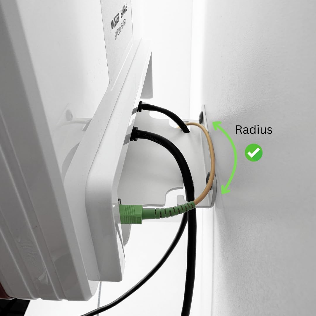 Wandhalterung für AVM Fritzbox 5690 Pro aus Metall, stabil und platzsparend, Wandmontage, Halterung