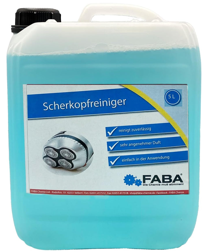 FABA Scherkopfreiniger für Philips und Braun geeignet 5 Liter clean and renew für Philips und Braun