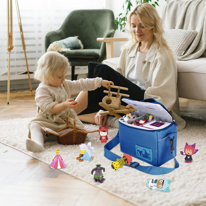 Tasche Kindergepäck viel Platz für Toniebox Figuren Tigerbox Transport Folie Hörfiguren Musikboxen M