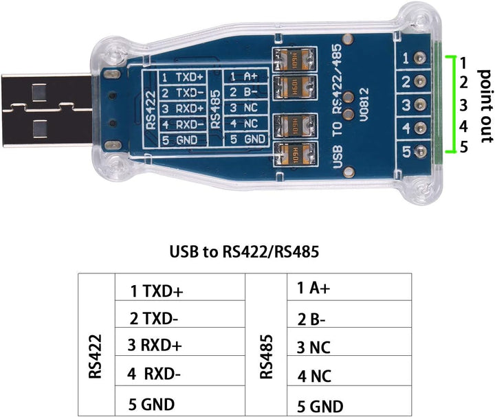 USB auf RS485 RS422 Serischer Adapter Modul Board Stecker Konverter 5 Pin FT232RL Chip für Windows M
