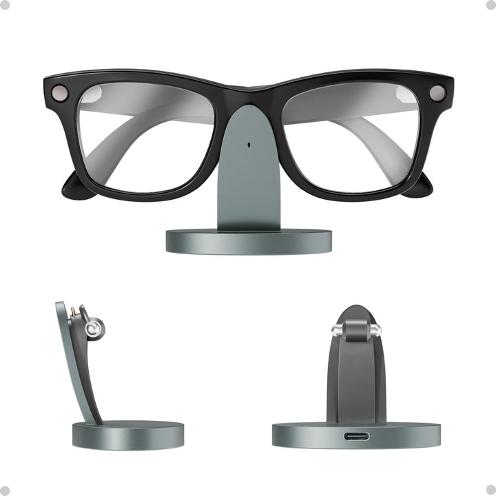 Ladestation für Ray-Ban Meta AI Brille (Gen 2), 45 Min. Schnellladegerät mit LED-Anzeige, Smart Glas