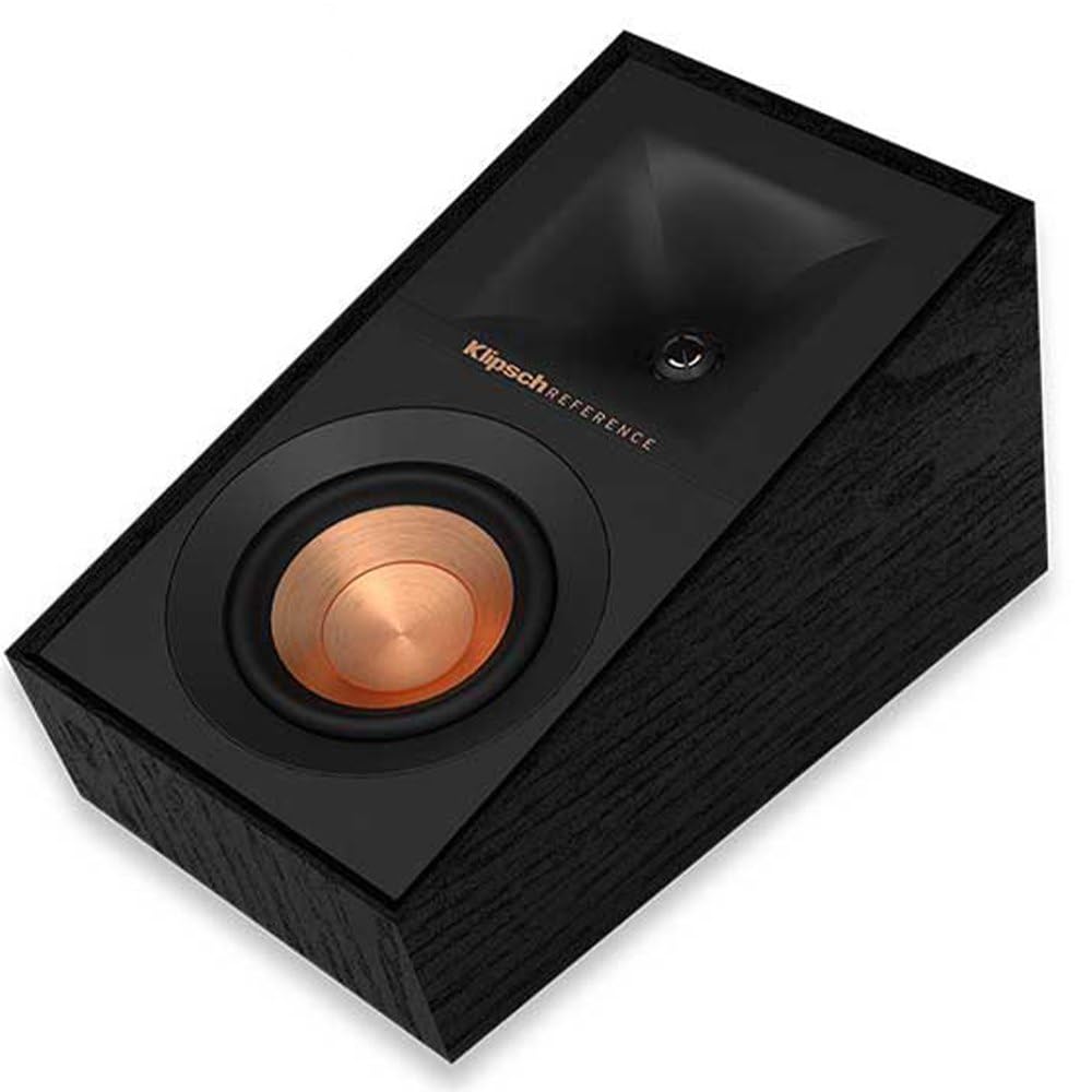 Klipsch R-40SA Black (Paar) - Sorround Dolby Atmos Lautsprecher für Heimkino Projektion Decke Single