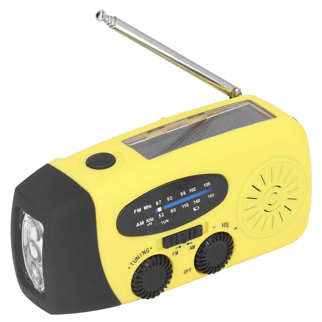 Solarhand -Kurbel Radio, Notfallradio FM/AM/WB (NOAA), mit Taschenlampen -LED -Licht, 360 ° Rotatabl