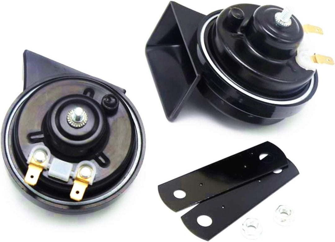 Autohupe Car Horn Autoschneckenhörner 130DB LKW-Hupe Lufthorn Doppeltonlautsprecher Schwarzes elektr