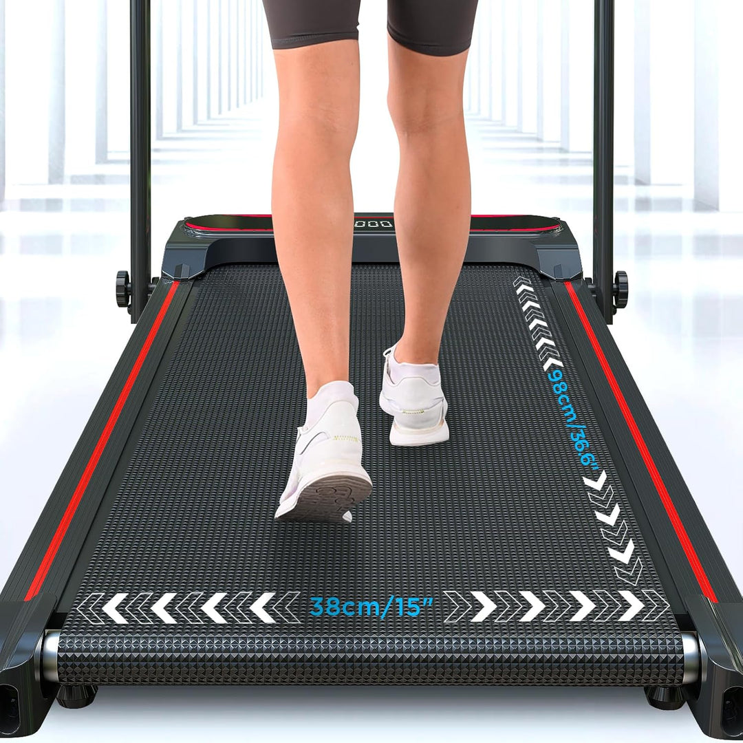 Laufband für Zuhause mit Neigung, 2 in 1 Walking Pad, Laufband mit Steigung, 2.5HP Under Desk Schrei