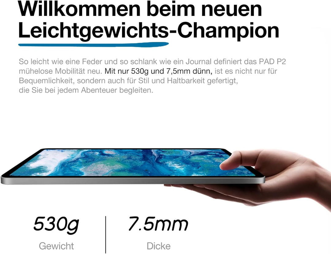 AGM PAD P2 Android 14 Tablet mit Hülle [2025],Helio G99 Octa Core Tablett, 16(8+8) GB RAM+256GB ROM/