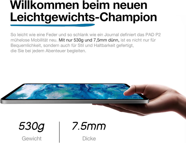 AGM PAD P2 Android 14 Tablet mit Hülle [2025],Helio G99 Octa Core Tablett, 16(8+8) GB RAM+256GB ROM/