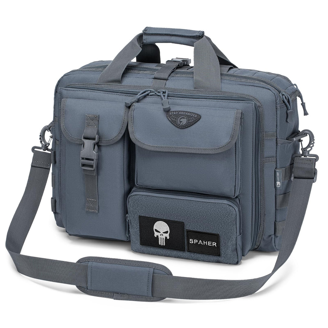 SPAHER Arbeitstasche Herren Laptoptasche 14/15.6/17.3 Zoll Messenger Bag Pilotentasche Aktentasche H