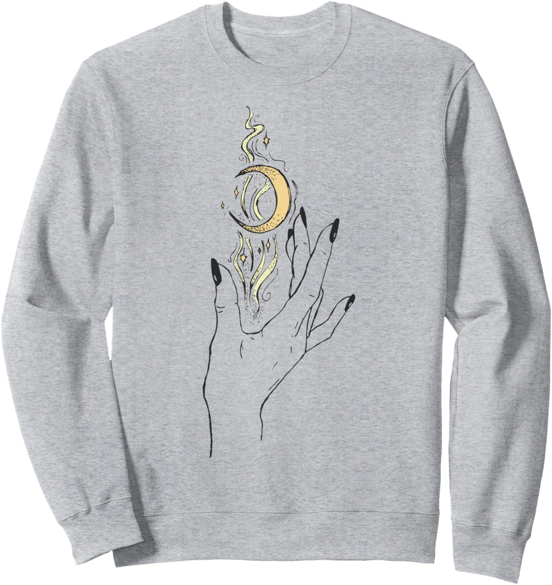 Trendy Artsy Moon Hand Sweatshirt