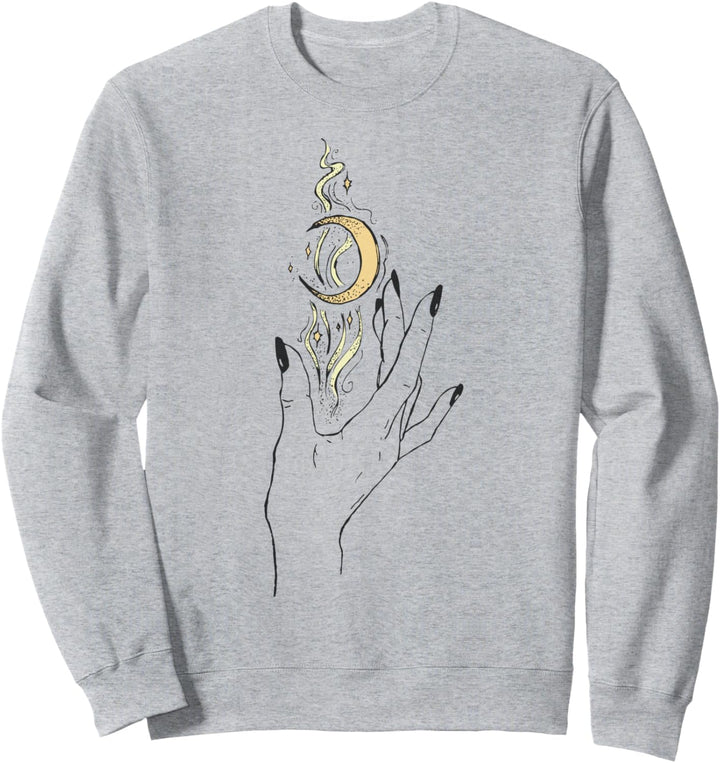 Trendy Artsy Moon Hand Sweatshirt