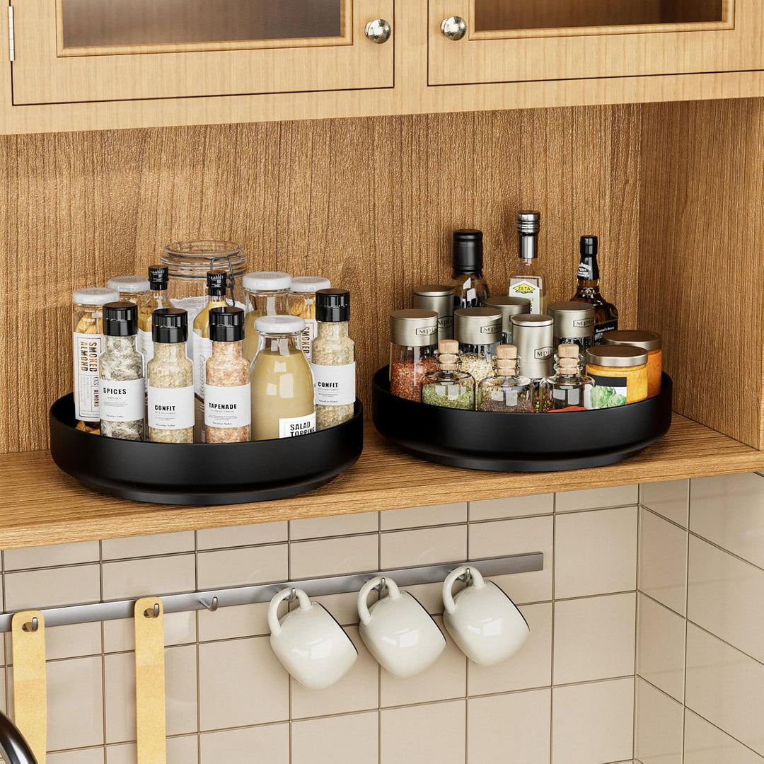 EKNITEY Lazy Susan Drehteller 33 cm küchen drehteller Organizer Organizer drehbar kühlschrank küche