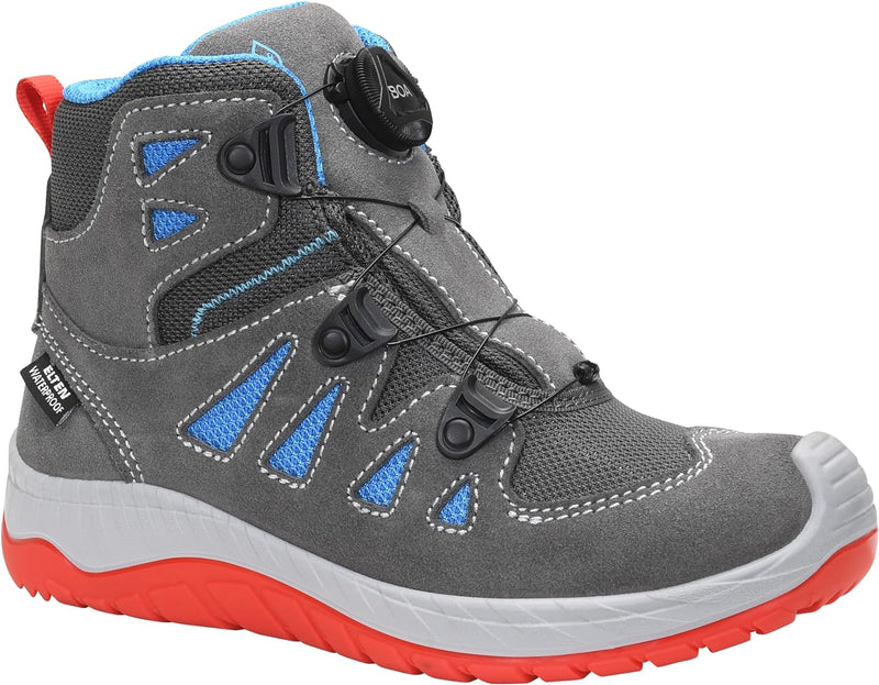 ELTEN Kinderschuhe Outdoor Maddox Kids BOA Grey-red Mid für Mädchen und Jungen 30 EU Grau, 30 EU Gra