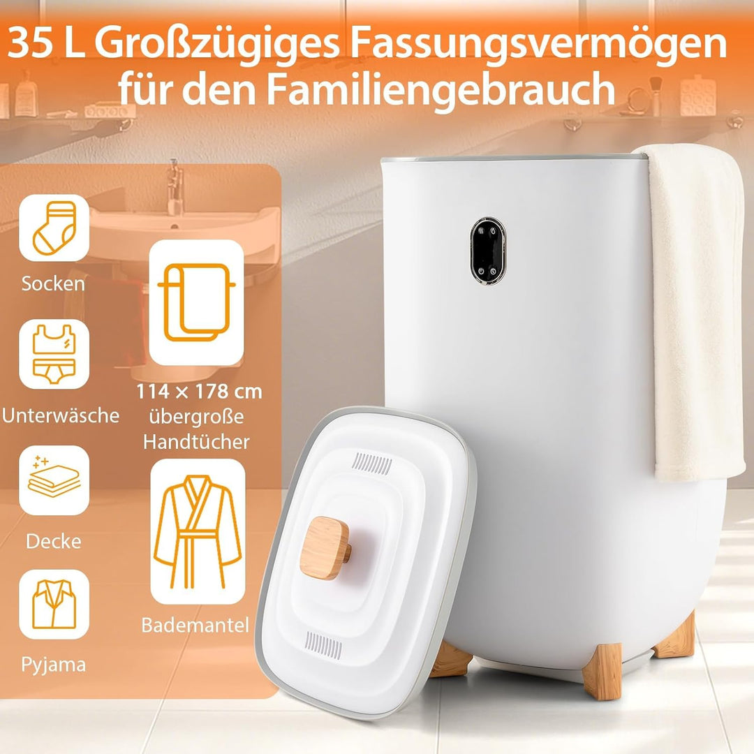 RELAX4LIFE 35L Handtuchwärmer, Handtuchtrockner elektrisch mit grosser Kapazität, Towel Warmer mit a