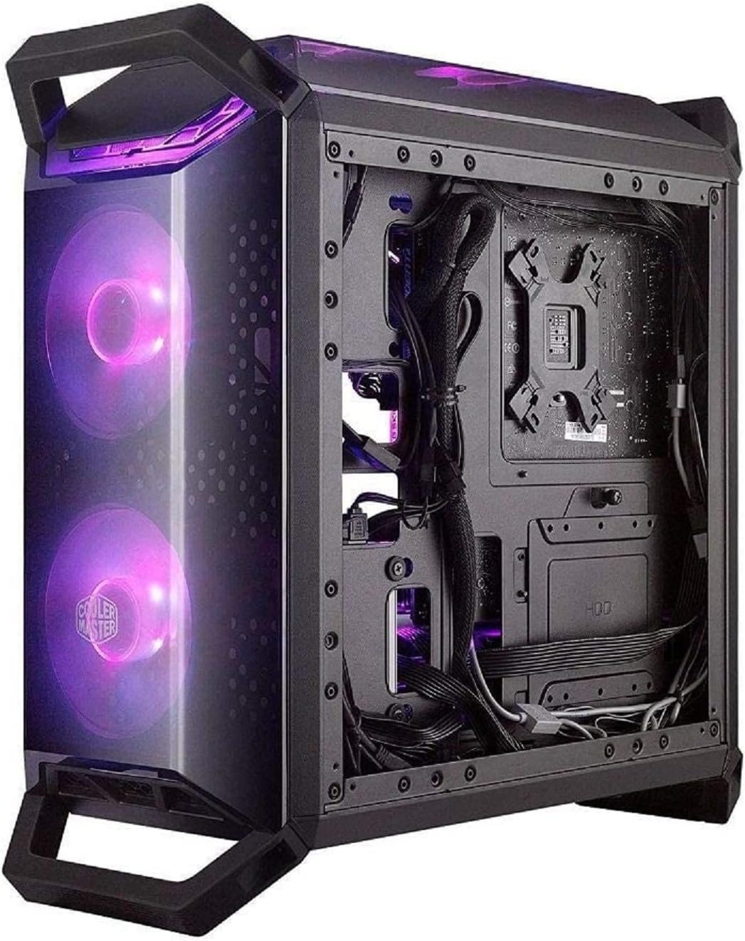 Cooler Master MasterBox Q300P - RGB mATX Mini Tower-Gehäuse für tragbare Spiele mit vollem Seitenber