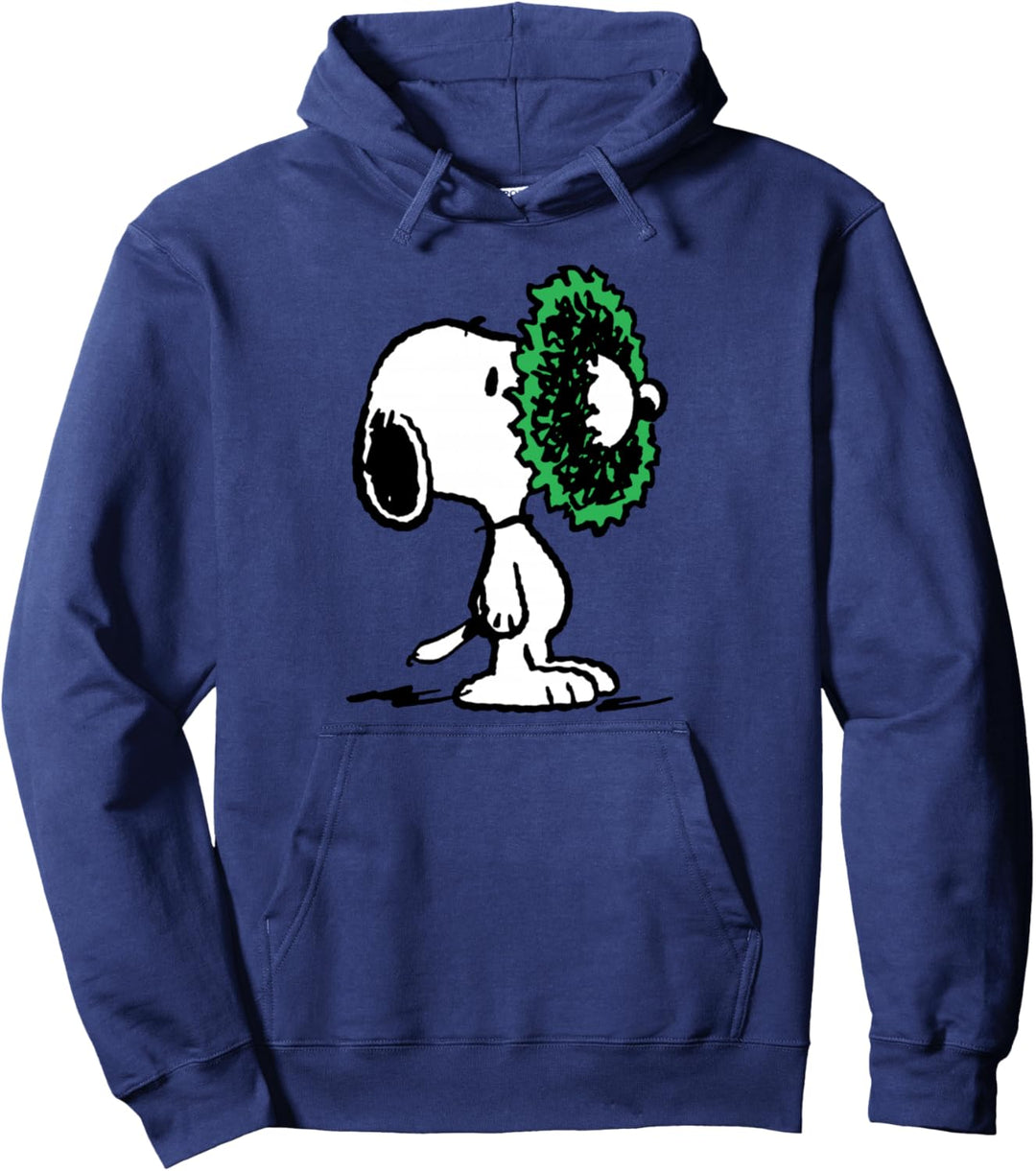 Peanuts Snoopy Feiertag ist fröhlicher Kranz Pullover Hoodie