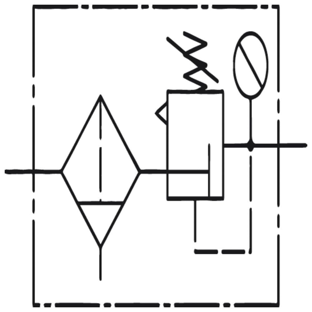 RIEGLER Filterregler multifix mit PC-Behälter BG 1 G 1/4 0,5-10 bar