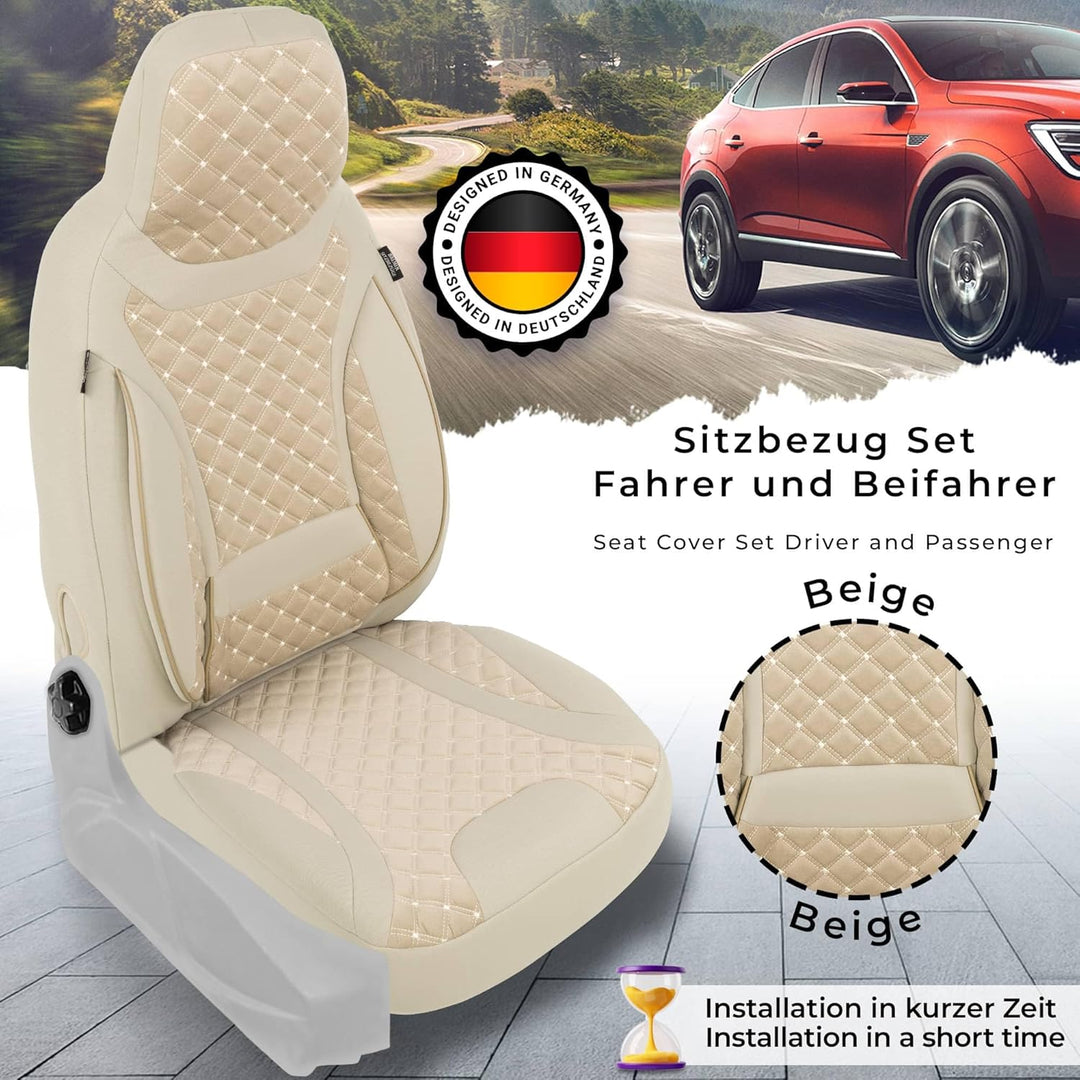 BREMER SITZBEZÜGE Mass Sitzbezüge Schonbezüge für Mercedes B-Klasse W247 T1 T1 - Beige B-Klasse W247