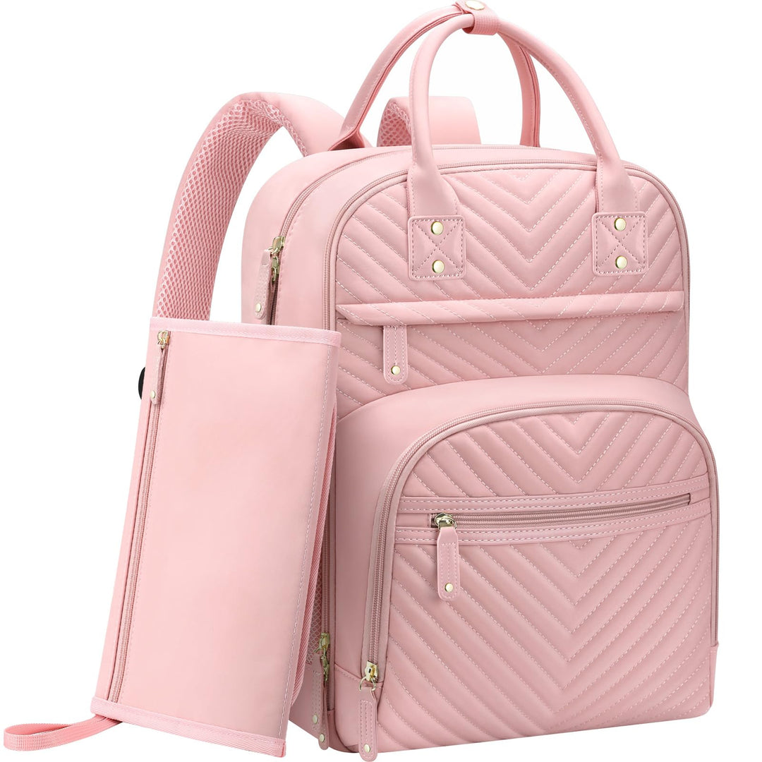 Diaper Bag Backpack Tote for Women Large Capacity, Baby Bag with Insulated Pockets Multifunctional D