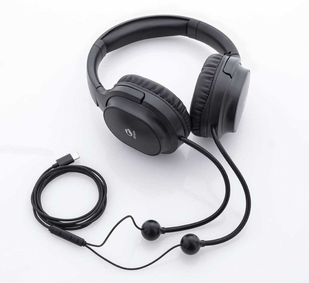 Kopp, Rottenburg Luftschlauch-Kopfhörer - Strahlenreduziert mit USB-C-Anschluss Schwarz, Schwarz