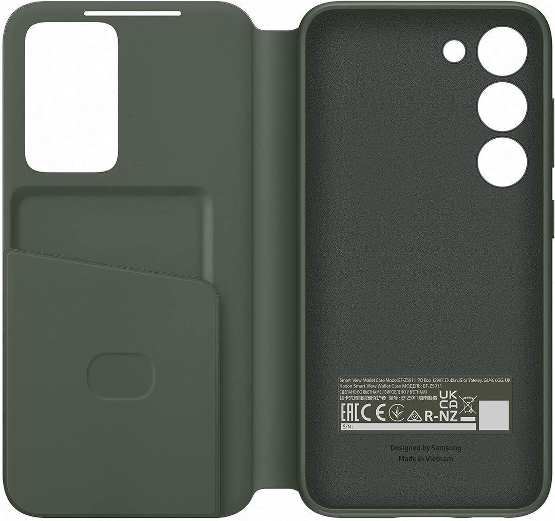 Samsung Smart View Wallet Smartphone Case EF-ZS911 für Galaxy S23, Handy-Hülle, Kartenfach, Sichtfen