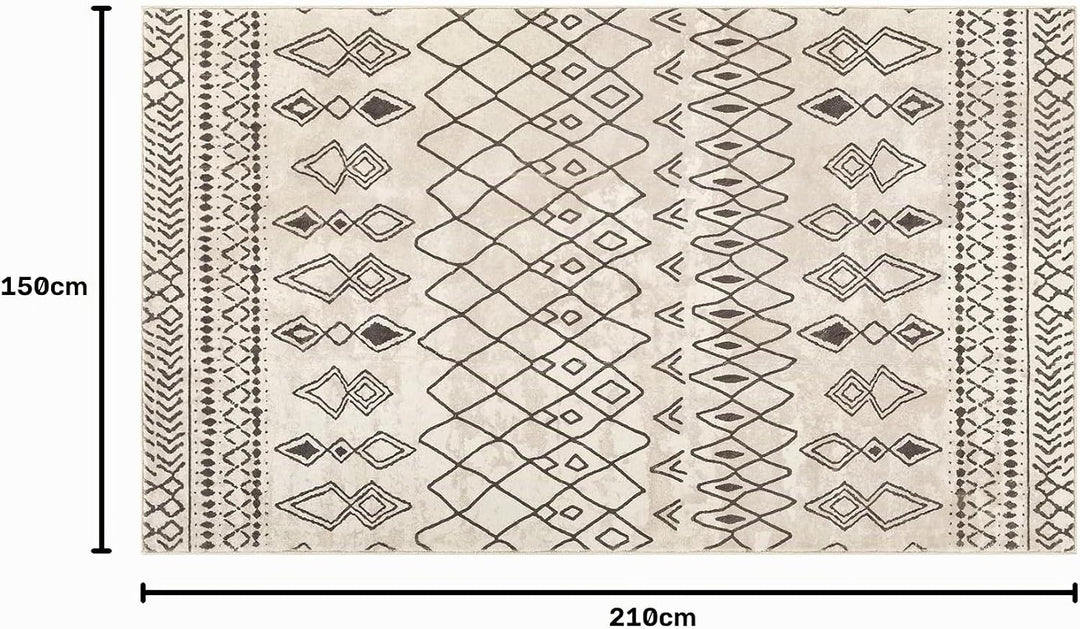 Carvapet Läufer Teppich 150x210cm rutschfest Lang Küchenteppich Waschbar Teppichläufer Weiche Mikrof