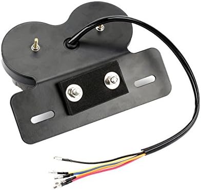 ZYTC LED 40W Motorrad Bremslicht hinten Blinker Kennzeichenbeleuchtung Halterung Schwarz 1, Schwarz