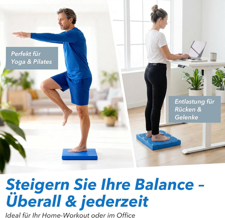 Balance Pad – 2-in-1 Balancekissen für Fitness, Yoga &amp; Core-Training – Rutschfestes Gleichgewichtski