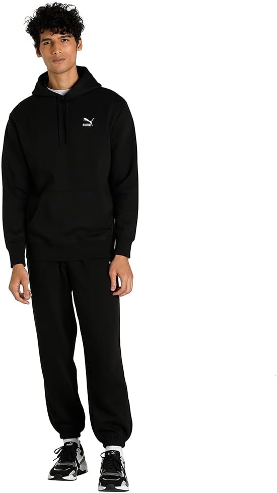 PUMA Herren ESS Small Logo Hoodie FL Sweat M Schwarz, M Schwarz