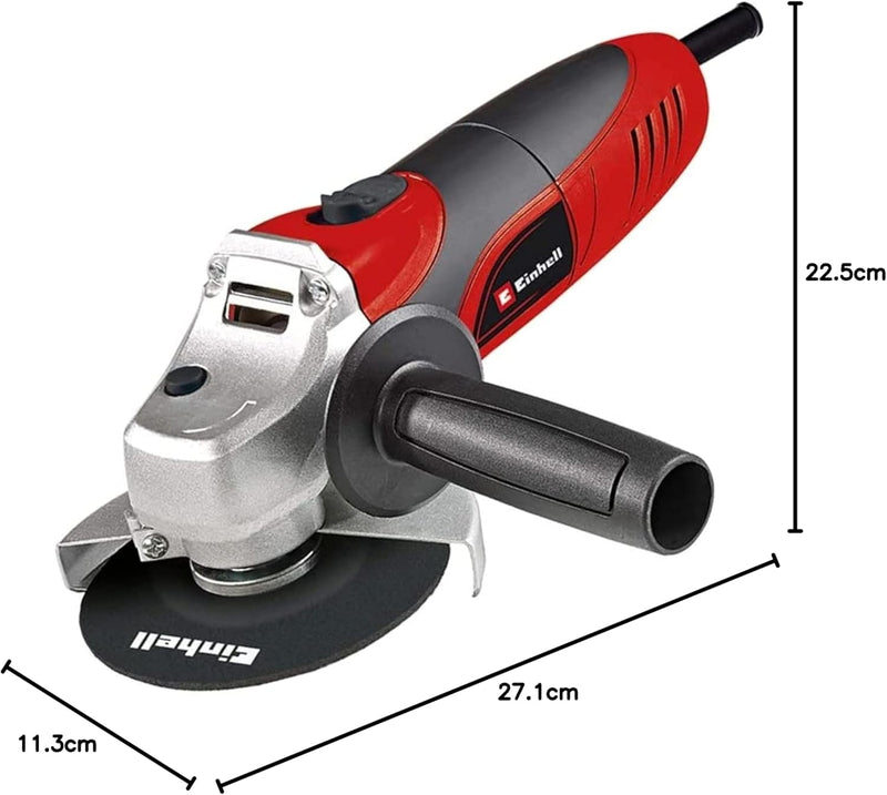 Einhell Winkelschleifer TC-AG 125 (850W, 12.000 1/min Drehzahl, 125mm Scheiben-ø, Scheibenschutz, Sp