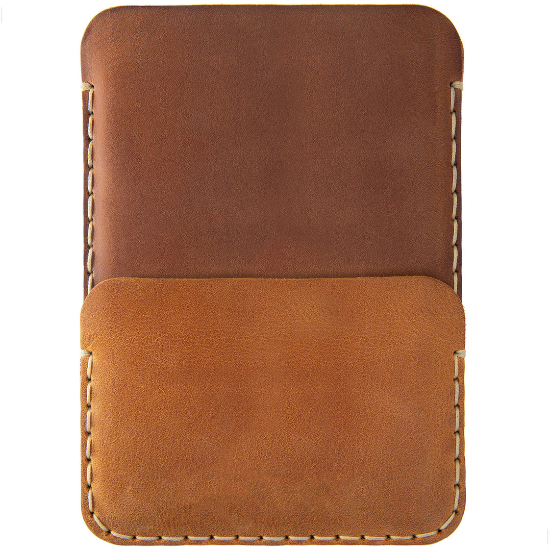 Leder Tasche für Microsoft Surface Duo 2 (für nacktes Duo 2 ohne Bumper, Hellbraun - dunkelbraun) fü