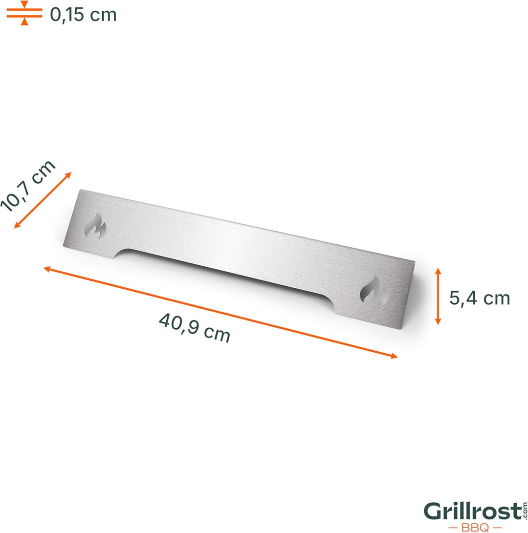 Grillrost.com Das Original Edelstahl Aromaschiene für Rösle - Brennerabdeckung für Videro G2 G3 G4 G