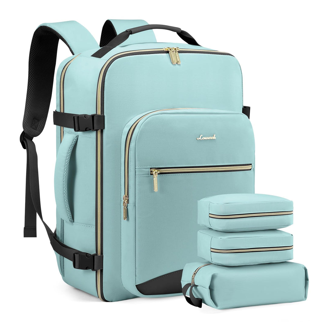 LOVEVOOK Handgepäck Rucksack Flugzeug, 40L Gross Reiserucksack Damen Kofferrucksack, Wasserdicht Rei