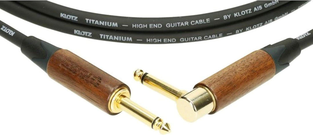 KLOTZ TITANIUM walnut - supreme gitarren kabel mit nussholz tüllen (4,5m), 4,5m
