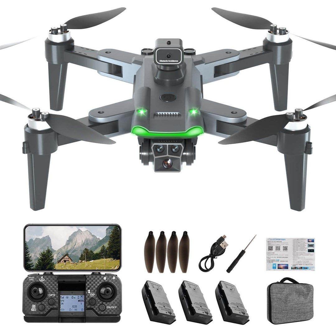 S166 GPS Drohne mit 4K Kamera, unter 249g für Erwachsene, Bürstenloser Motor, 60 Min Flugzeit (3 Akk