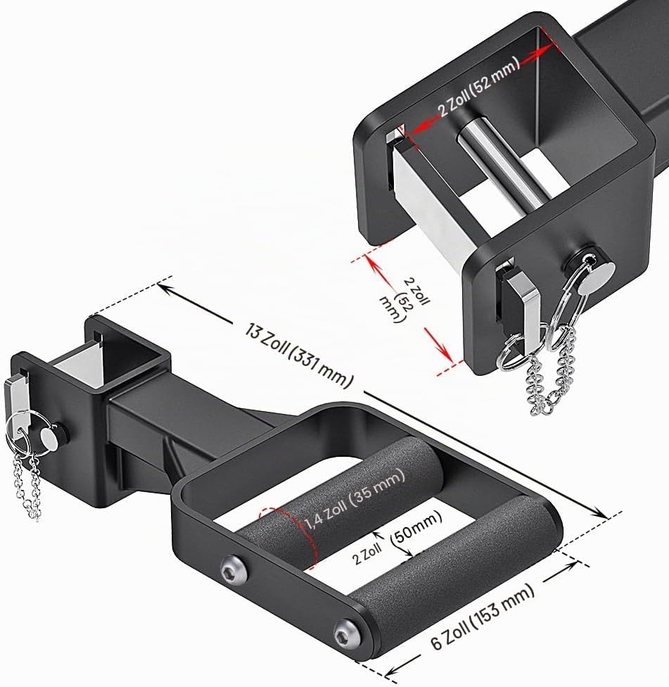 Kipika Muti-Grip Dip-Barren-Aufsatz für 5,1 x 5,1 cm und 7,6 x 7,6 cm Power-Rack, breite und schmale