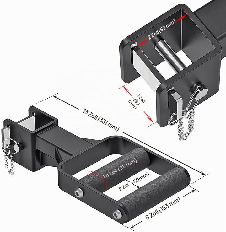 Kipika Muti-Grip Dip-Barren-Aufsatz für 5,1 x 5,1 cm und 7,6 x 7,6 cm Power-Rack, breite und schmale