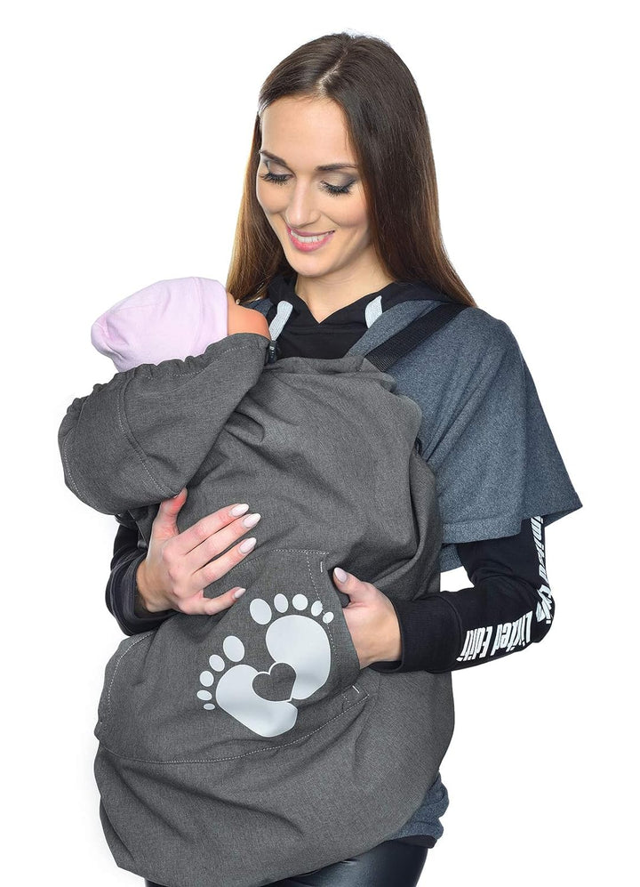 MijaCulture Softshell Tragecover, Universal Bezug für Baby Carrier Tragetücher Cape 4113 (Graphite/B