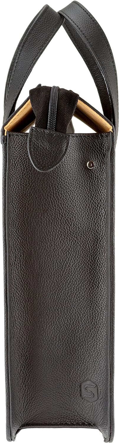 Laptop-Tasche James | Gefertigt aus Echtholz Typ Räuchereiche und Rindleder | Notebook-Tasche 15" Sc