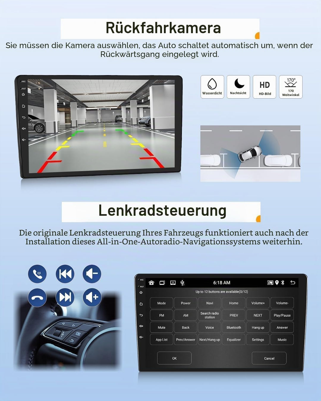 2+64GB CAMECHO Android 13 Autoradio mit Navi für VW Beetle 2004-2010 mit Carplay Android Auto, Doppe