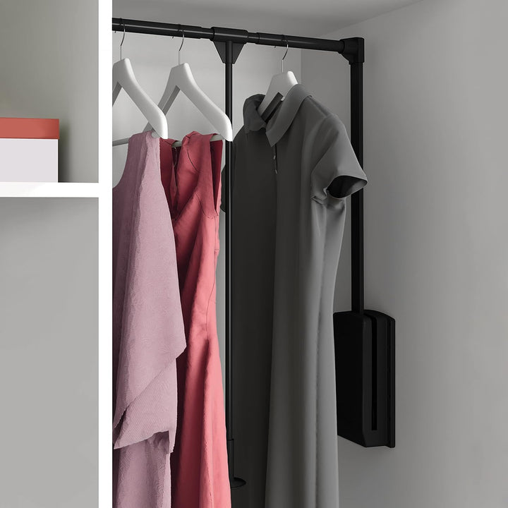 Emuca - Kleiderlift für Schrank, Ausziehbarer Kleiderlift 450-600mm Breite, Schrankinnenseiten Monta