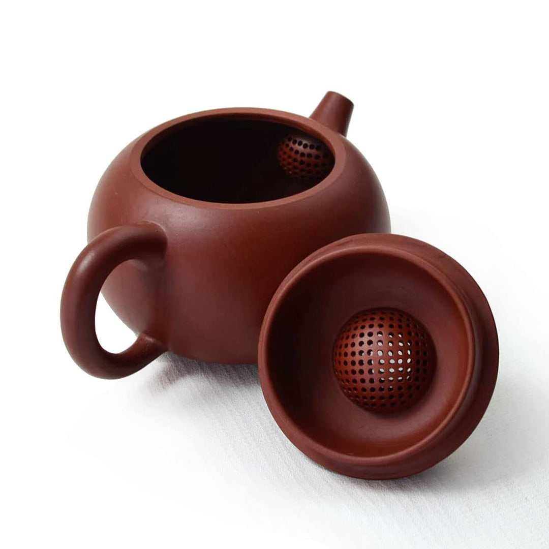 Teekanne Chinesischer Gongfu lila Sand Ton roter Topf Dahongpao Xishi für losen Gongfu-Tee (M Red SQ