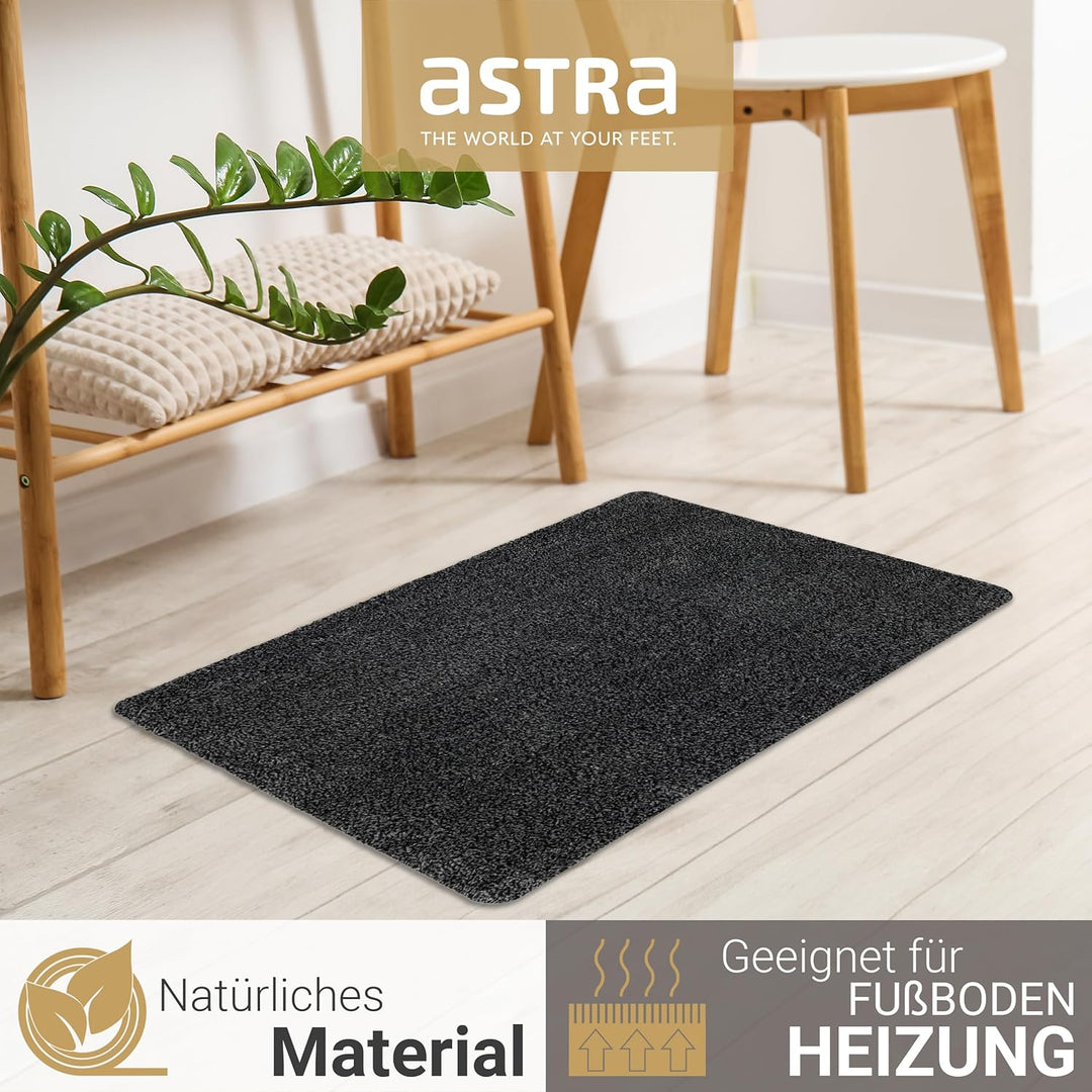 Astra Fussmatte innen rutschfest - nachhaltige Schmutzfangmatte waschbar bei 30°C - Türmatte PVC-FRE