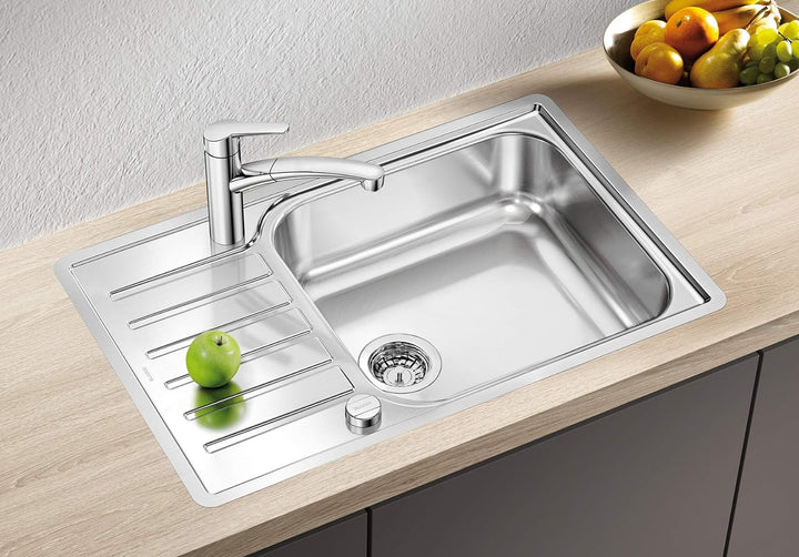 BLANCO LANTOS XL 6 S-IF Compact | Edelstahl | Einbauart: Einbau von Oben & Flächenbündig | reversibe