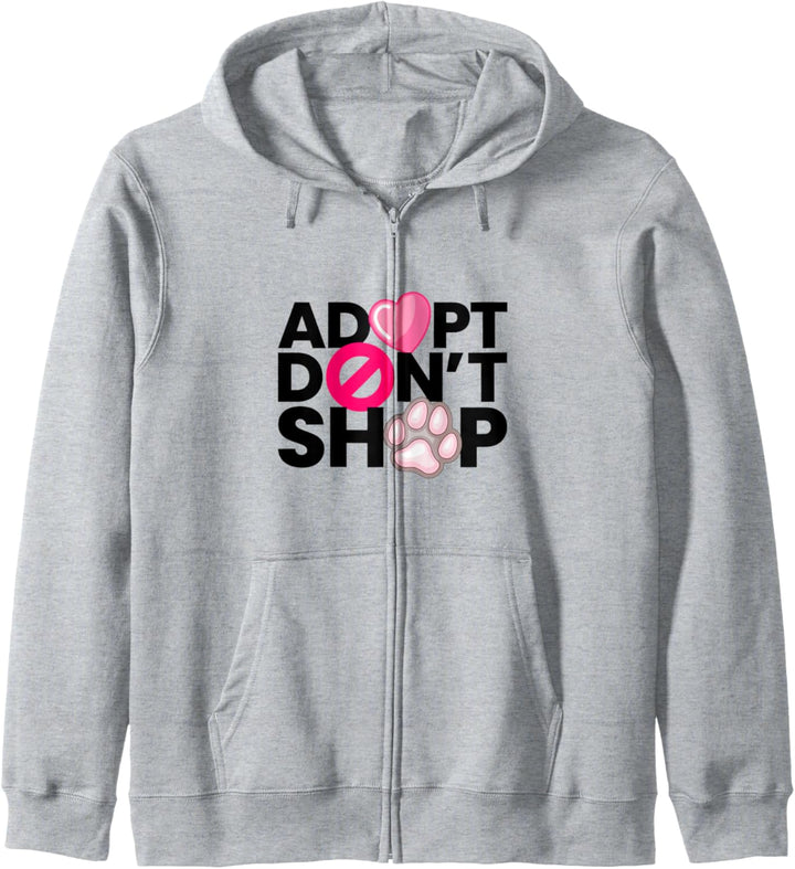 Veganer Spruch Geschenk Adopt Dont Shop Statement Vegetarier Kapuzenjacke