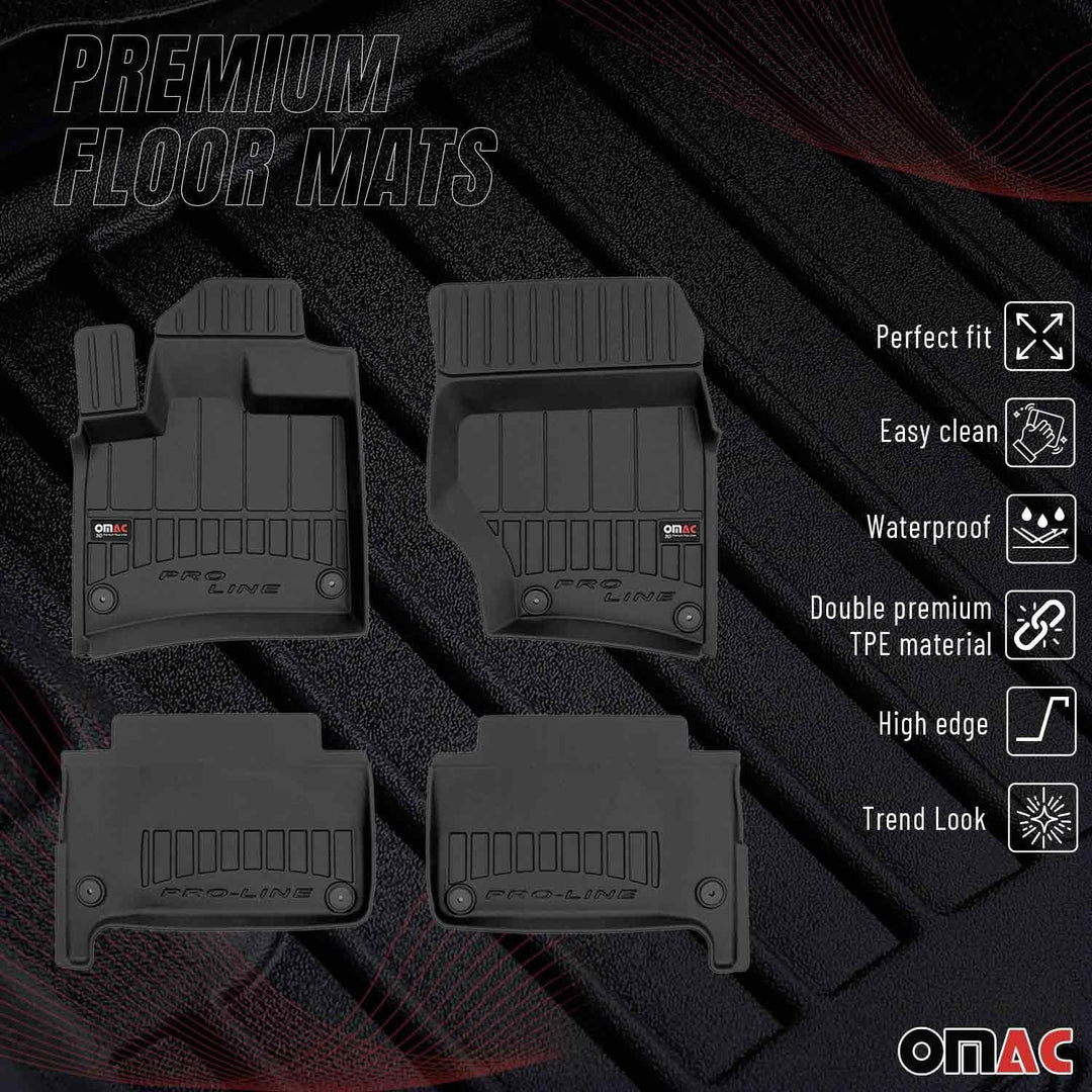 OMAC Gummi Fussmatten kompatibel mit Audi Q7 2006-2015 Premium TPE Automatten 4tlg Fussmatten Q7 200