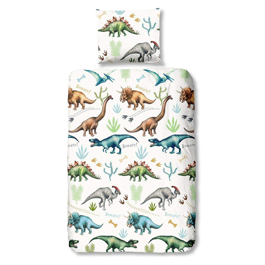 Traumschlaf Renforcé Bettwäsche Dinos 1 Bettbezug 135 x 200 cm + 1 Kissenbezug 80 x 80 cm