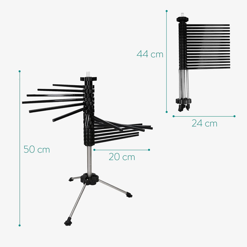 Navaris Nudeltrockner Nudelständer - Nudelständer zum Trocknen von Pasta zusammenklappbar - Nudel Tr