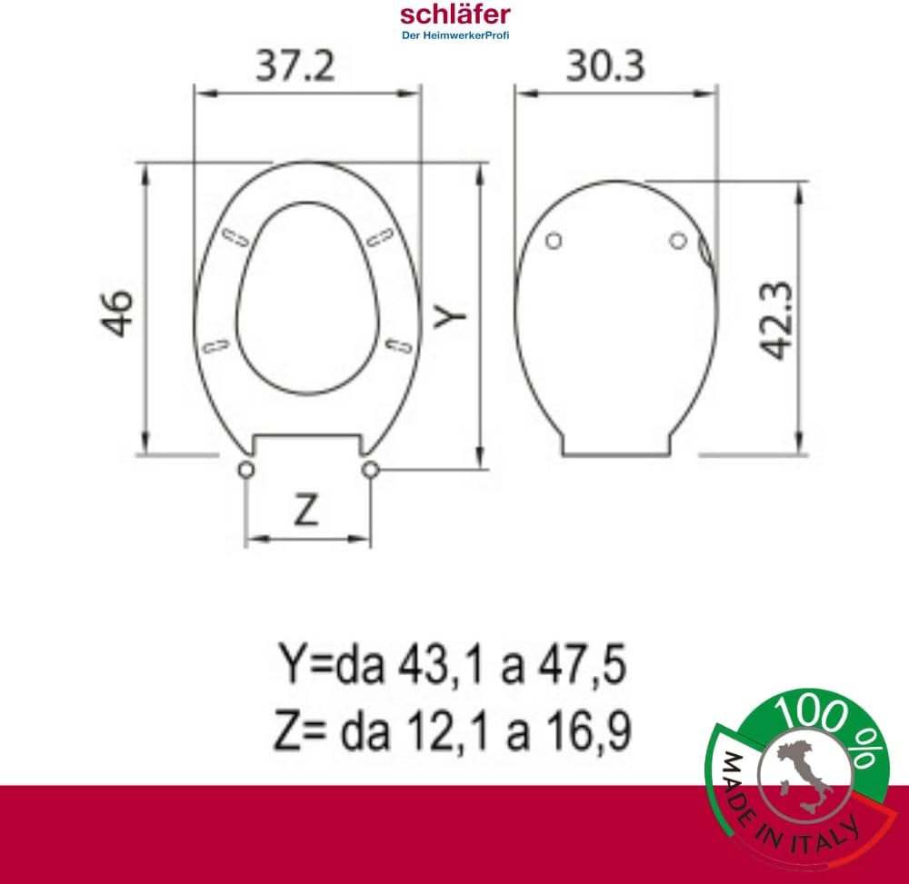 Schläfer 4642101 WC-Sitz"Isar" Duroplast, weiss