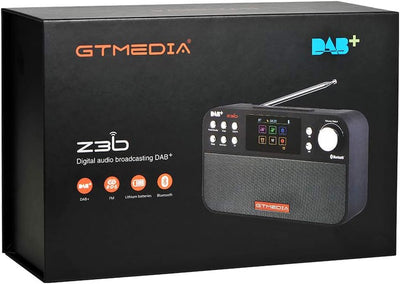 Digitalradio Z3B Dab + / FM RDS Mit Bluetooth tragbar wiederaufladbar dab Plus Radio mit Alarm, Time