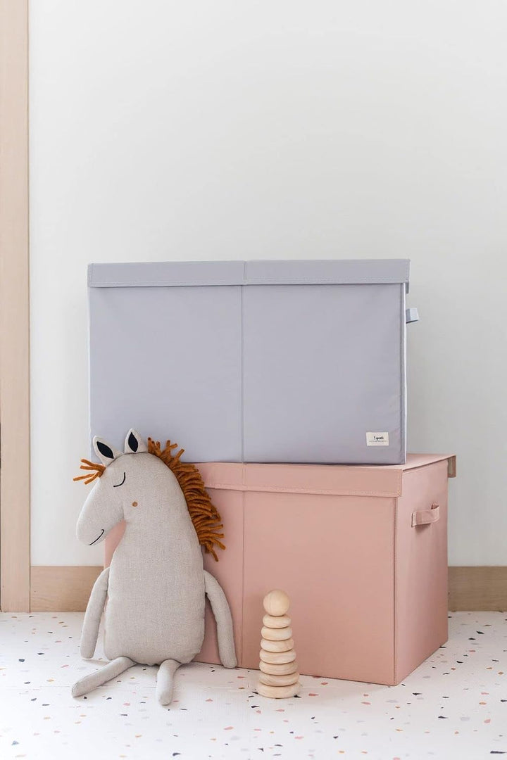 3 Sprouts Spielzeugkiste mit Deckel – Aufbewahrungsbox für Kinderzimmer, Spielzeugtruhe und Spielzeu
